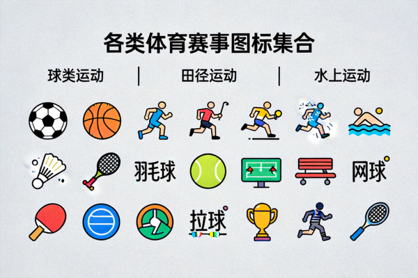 各类体育赛事图标集合展示